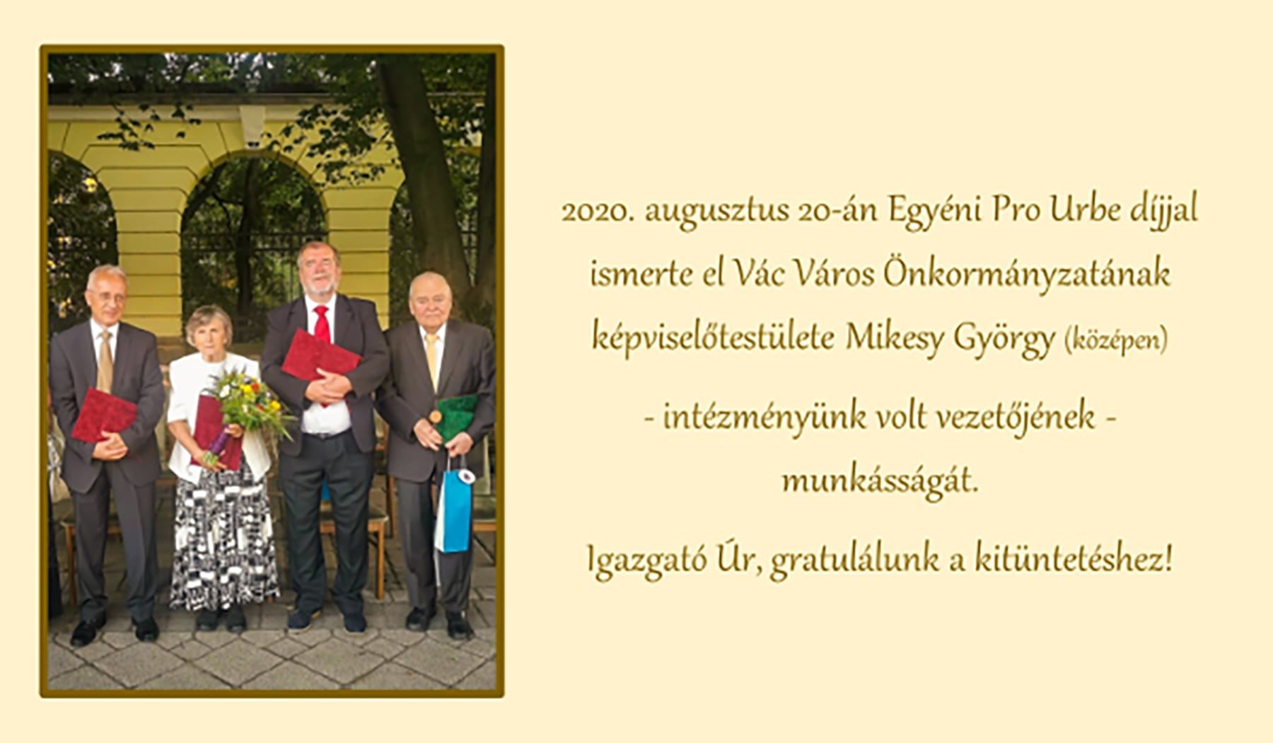 Pro Urbe Mikesy Gyorgy